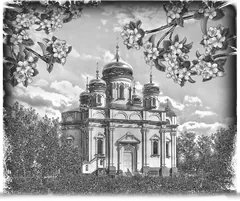 Гравировка храмов, арт. 8х